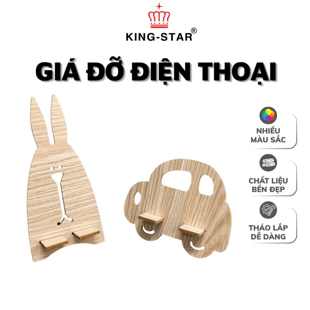 Giá đỡ điện thoại - Thỏ và Xe ô tô